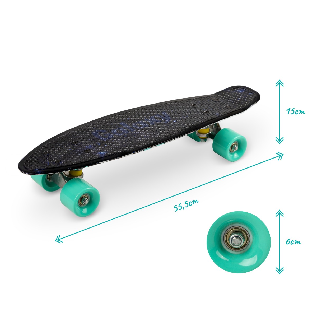Skateboard copii, Qkids, Galaxy - Industrial - imagine 5