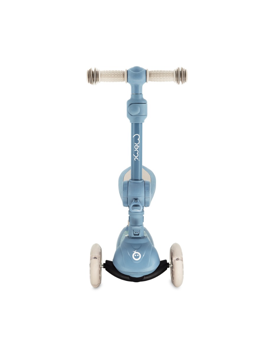 Trotineta transformabila cu sezut pliabil si lumini LED, Momi Debe - Blue - imagine 6