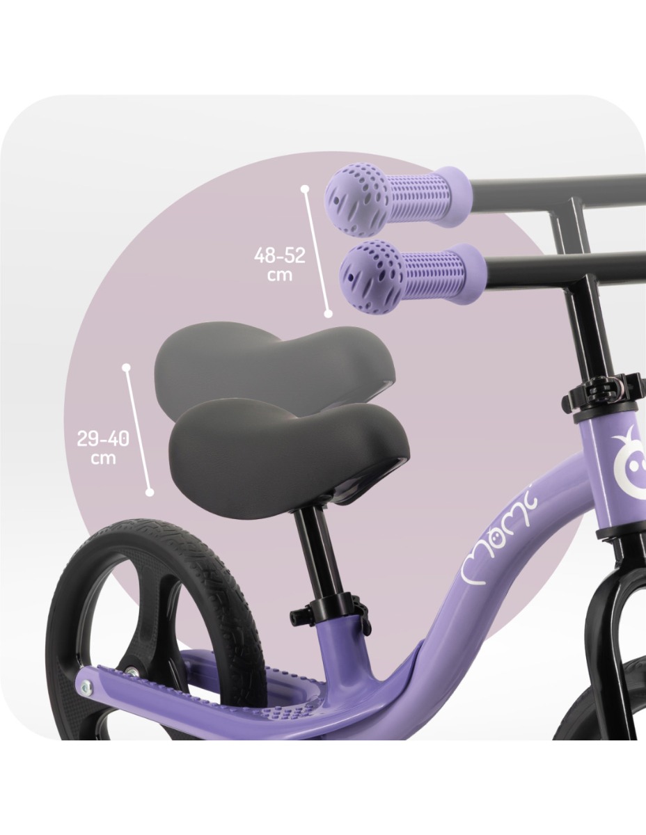 Bicicleta fara pedale cu roti led , Momi Isoka - Purple - imagine 5