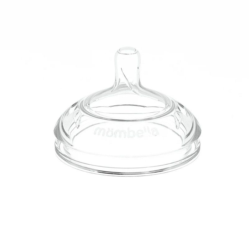 Tetină Anti-colici din silicon Mombella Breast Like, Flux Rapid (Mărimea L) - Ivory - imagine 3