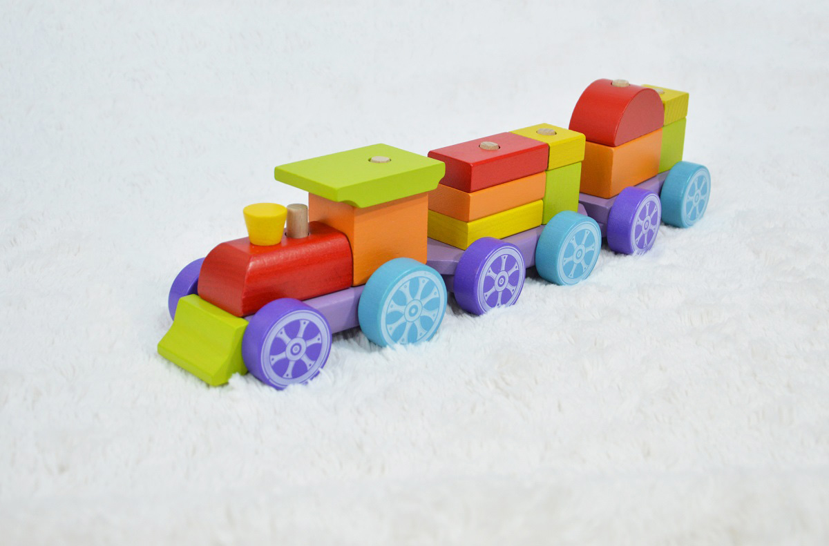 Jucarie din lemn, Cubika, Trenulet - imagine 6
